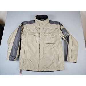 Vintage‎ Jansport Jacket Men's Medium Gray Fleece Lined Ski Coat Y2K 90s 2 Piece